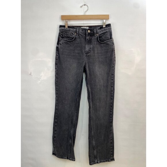 We The Free Xena Slim Straight Jeans High Rise Free People Size 29 Black Wash - Picture 3 of 10